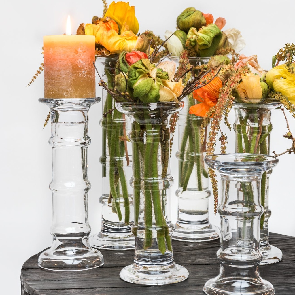 CANDLE HOLDER JEFF Large - Vase Clear Glass