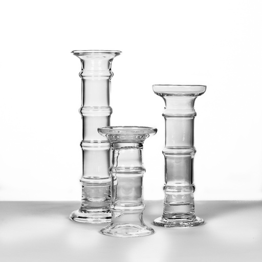 [25633] CANDLE HOLDER JEFF Medium - Vase Clear Glass